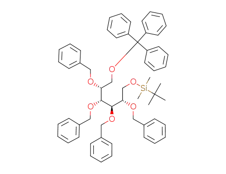 tert-Butyl-dimethyl-((2S,3R,4R,5R)-2,3,4,5-tetrakis-benzyloxy-6-trityloxy-hexyloxy)-silane
