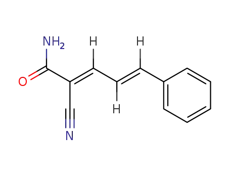 Molecular Structure of 138175-50-5 (2-CYANO-5-PHENYL-2,4-PENTADIENAMIDE)