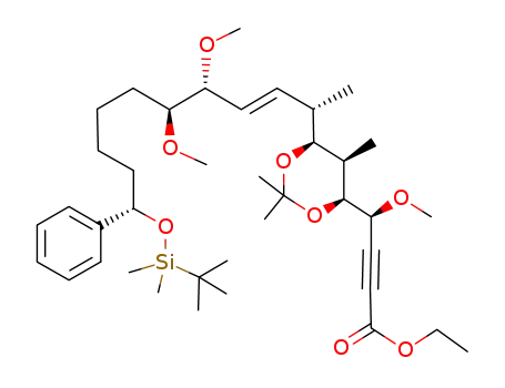 (S)-4-{(4S,5R,6S)-6-[(E)-(1S,4R,5S,10S)-10-(tert-Butyl-dimethyl-silanyloxy)-4,5-dimethoxy-1-methyl-10-phenyl-dec-2-enyl]-2,2,5-trimethyl-[1,3]dioxan-4-yl}-4-methoxy-but-2-ynoic acid ethyl ester