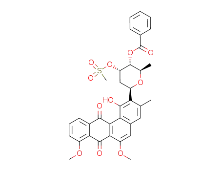 Benzoic acid (2R,3R,4S,6R)-6-(1-hydroxy-6,8-dimethoxy-3-methyl-7,12-dioxo-7,12-dihydro-benzo[a]anthracen-2-yl)-4-methanesulfonyloxy-2-methyl-tetrahydro-pyran-3-yl ester