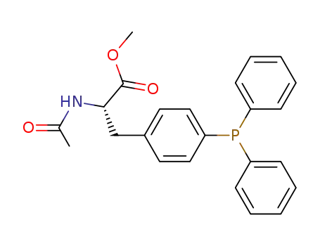 Molecular Structure of 288160-50-9 (N-acetyl-p-(diphenylphosphino)-L-phenylalanine metyl ester)