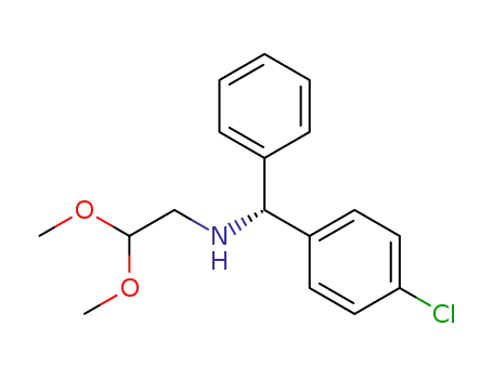 Molecular Structure of 292066-74-1 ((R)-(+)-α-(4-chlorophenyl)-N-(2,2-dimethoxyethyl)benzylamine)