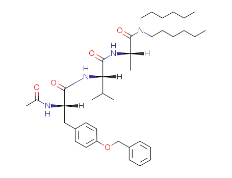 [1S-[1R*[R*(R*)]]]-2-[2-Acetylamino-3-(4-benzyloxy-phenyl)-propionylamino]-N-(1-dihexylcarbamoyl-ethyl)-3-methyl-butyramide