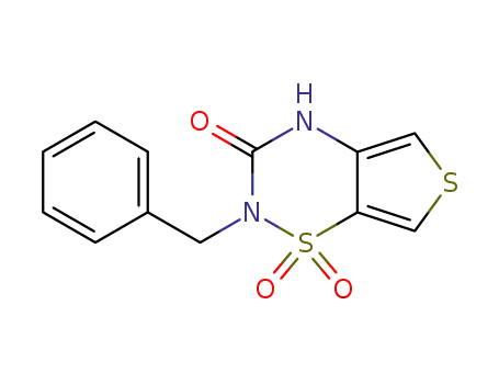 Molecular Structure of 214916-25-3 (2H-Thieno[3,4-e]-1,2,4-thiadiazin-3(4H)-one, 2-(phenylmethyl)-,
1,1-dioxide)