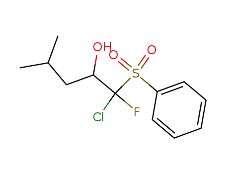 Molecular Structure of 331463-26-4 (1-chloro-1-fluoro-1-phenylsulfonyl-4-methyl-2-pentanol)
