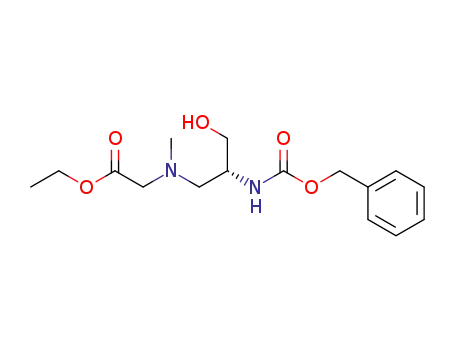 ethyl (R)-N-(2-benzyloxycarbonylamino-3-hydroxy)propyl-N-methylaminoacetate