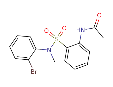 Molecular Structure of 10398-11-5 (N-(2-bromophenyl)-N-methyl-2-(acetylamino)benzenesulfonamide)