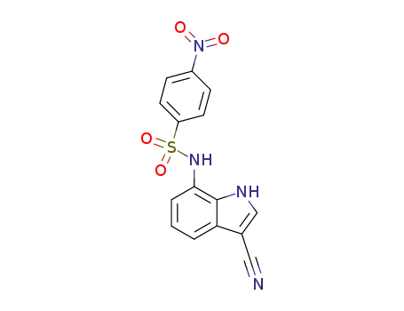 Molecular Structure of 247186-93-2 (N-(3-cyano-7-indolyl)-4-nitrobenzenesulfonamide)