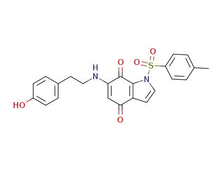 6-[2-(4-Hydroxy-phenyl)-ethylamino]-1-(toluene-4-sulfonyl)-1H-indole-4,7-dione