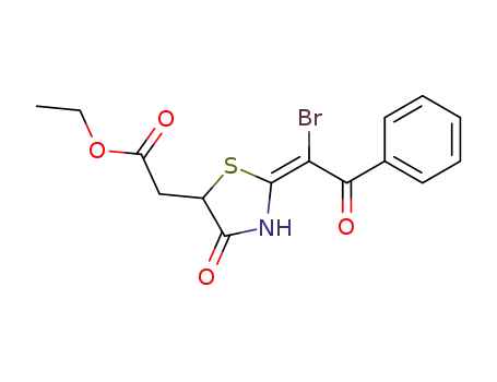 (Z)-2-bromo-2-(5-ethoxycarbonylmethyl-4-oxothiazolidin-2-ylidene)-1-phenylethanone