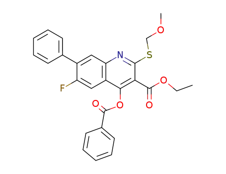 ethyl 4-benzoyloxy-6-fluoro-2-(methoxymethylthio)-7-phenylquinoline-3-carboxylate