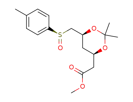 (+)-<3(R),5(S),S(R)>-Methyl syn-3,5-(isopropylidenedioxy)-6-(p-tolylsulfinyl)hexanoate