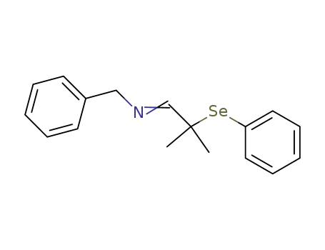Molecular Structure of 831200-74-9 (Benzenemethanamine, N-[2-methyl-2-(phenylseleno)propylidene]-)