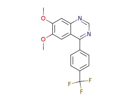 Molecular Structure of 297134-28-2 (6,7-dimethoxy-4-(4'-trifluoromethylphenyl)quinazoline)