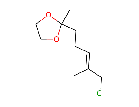 1,3-Dioxolane, 2-(5-chloro-4-methyl-3-pentenyl)-2-methyl-, (E)-