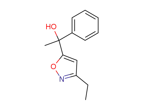 Molecular Structure of 599157-56-9 (5-Isoxazolemethanol,3-ethyl-alpha-methyl-alpha-phenyl-(9CI))