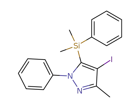 4-iodo-3-methyl-5-dimethylphenylsilyl-1-phenylpyrazole