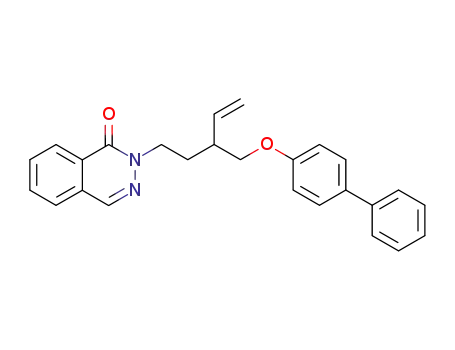 Molecular Structure of 336107-54-1 (2-[3-(biphenyl-4-yloxymethyl)-pent-4-enyl]-2<i>H</i>-phthalazin-1-one)