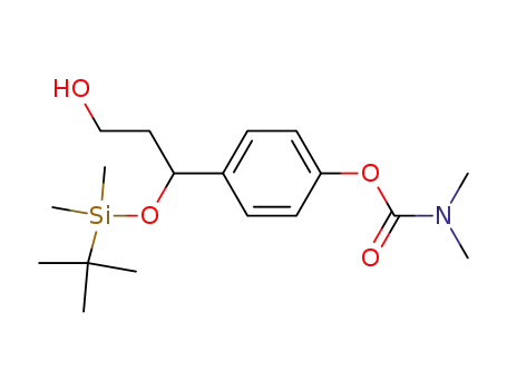 Carbamic acid, dimethyl-,
4-[1-[[(1,1-dimethylethyl)dimethylsilyl]oxy]-3-hydroxypropyl]phenyl ester