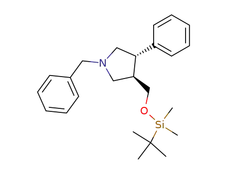 Pyrrolidine,
3-[[[(1,1-dimethylethyl)dimethylsilyl]oxy]methyl]-4-phenyl-1-(phenylmethyl
)-, (3R,4S)-