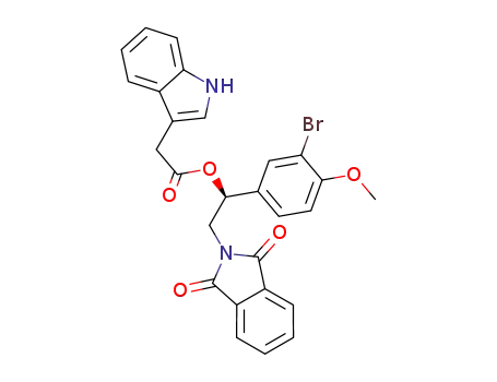 (1<i>H</i>-indol-3-yl)-acetic acid 1-(3-bromo-4-methoxy-phenyl)-2-(1,3-dioxo-1,3-dihydro-isoindol-2-yl)-ethyl ester