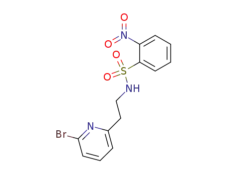 Molecular Structure of 404034-79-3 (Benzenesulfonamide, N-[2-(6-bromo-2-pyridinyl)ethyl]-2-nitro-)