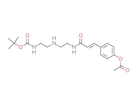 acetic acid 4-{2-[2-(2-<i>tert</i>-butoxycarbonylamino-ethylamino)-ethylcarbamoyl]-vinyl}-phenyl ester