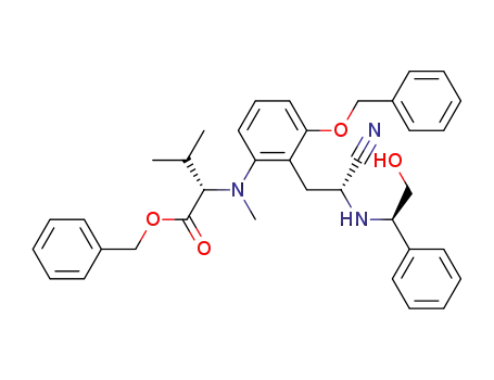 (S)-2-({3-Benzyloxy-2-[(R)-2-cyano-2-((R)-2-hydroxy-1-phenyl-ethylamino)-ethyl]-phenyl}-methyl-amino)-3-methyl-butyric acid benzyl ester