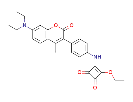 3-{4-[7-(diethylamino)-4-methyl-2-oxo-2H-chromen-3-yl]phenyl}-4-ethoxy-3-cyclobutene-1,2-dione