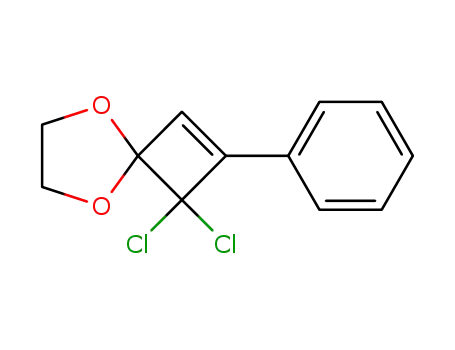 Molecular Structure of 475634-06-1 (5,8-Dioxaspiro[3.4]oct-1-ene, 3,3-dichloro-2-phenyl-)