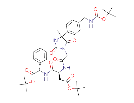 {2-[4-(R,S)-(4-tert-butoxycarbonylaminomethyl-phenyl)-4-methyl-2,5-dioxoimidazolidin-1-yl]acetyl}-Asp(O-t-Bu)-(S)-phenylglycine-O-t-Bu