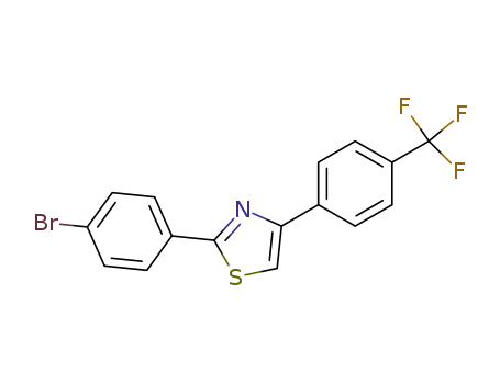 Molecular Structure of 533867-29-7 (2-(4-bromo-phenyl)-4-(4-trifluoromethyl-phenyl)thiazole)
