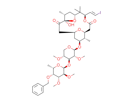 (1S,4R,5R,7R,9R,13S,14S,15S)-3,11-dioxo-4-hydroxy-9-[(E)-2-iodoethenyl]-15-[[3-O-(4-O-benzyl-2,3-di-O-methyl-α-L-fucopyranosyl)-2,4-di-O-methyl-β-D-xylopyranosyl]oxy]-5,8,8,14-tetramethyl-10,17,18-trioxatricyclo[11.3.1.1<sup>4,7</sup>]actadecane