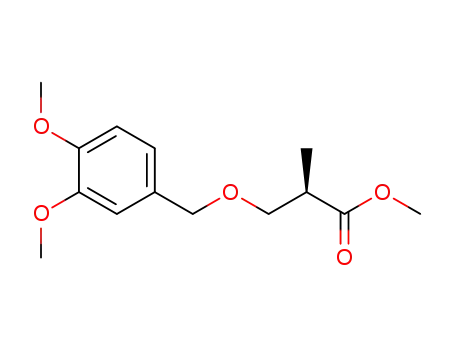 Molecular Structure of 212051-39-3 (methyl 3-(3,4-dimethoxy-benzyloxy)-2-(R)-methyl-propionate)