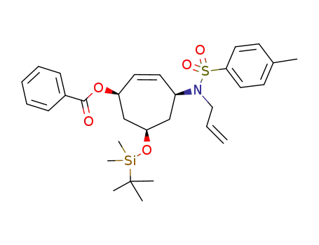 Benzenesulfonamide,
N-[(1S,4R,6R)-4-(benzoyloxy)-6-[[(1,1-dimethylethyl)dimethylsilyl]oxy]-2-
cyclohepten-1-yl]-4-methyl-N-2-propenyl-