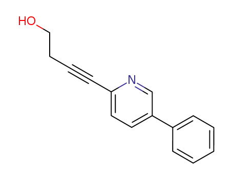 Molecular Structure of 572912-39-1 (3-Butyn-1-ol, 4-(5-phenyl-2-pyridinyl)-)