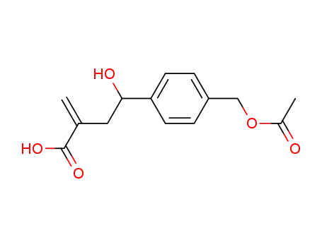 Molecular Structure of 485817-68-3 (Benzenebutanoic acid, 4-[(acetyloxy)methyl]--gamma--hydroxy--alpha--methylene- (9CI))