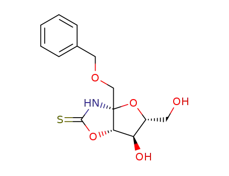 1-O-benzyl-2-N,3-O-thiocarbonyl-β-D-fructofuranosylamine