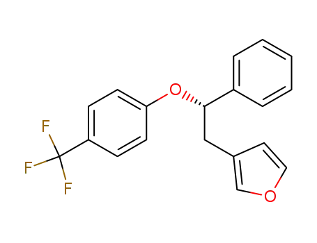 Molecular Structure of 406945-07-1 ((S)-2-(3-furyl)-1-phenylethyl[1-(trifluoromethyl)phenyl] ether)
