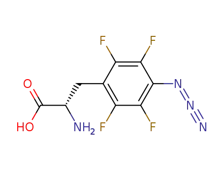 Molecular Structure of 479682-15-0 ((S)-2-amino-3-(4-azido-2,3,5,6-tetrafluoro-phenyl)-propionic acid)