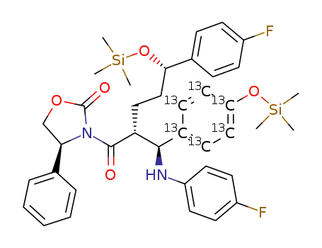 Molecular Structure of 438624-70-5 (C<sub>33</sub><sup>(13)</sup>C<sub>6</sub>H<sub>46</sub>F<sub>2</sub>N<sub>2</sub>O<sub>5</sub>Si<sub>2</sub>)