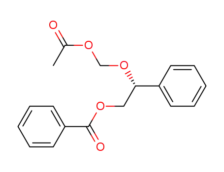 Molecular Structure of 871118-07-9 ((R)-[2-(acetoxymethoxy)-2-phenyl]ethyl benzoate)
