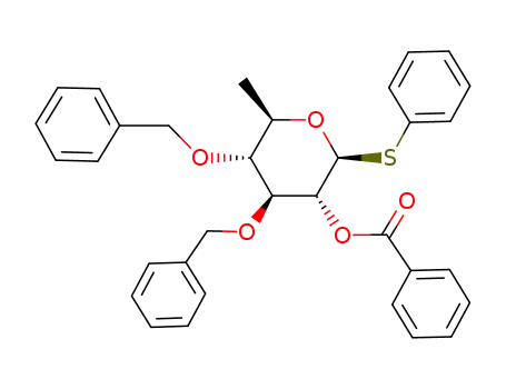 phenyl 2-O-benzoyl-3,4-di-O-benzyl-6-deoxy-1-thio-β-D-glucopyranoside