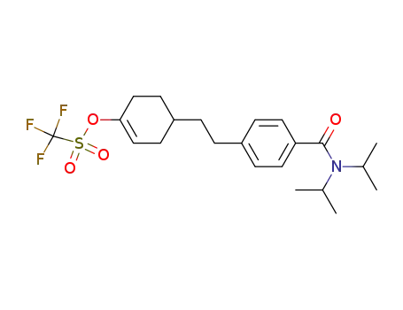 Methanesulfonic acid, trifluoro-,
4-[2-[4-[[bis(1-methylethyl)amino]carbonyl]phenyl]ethyl]-1-cyclohexen-1-
yl ester