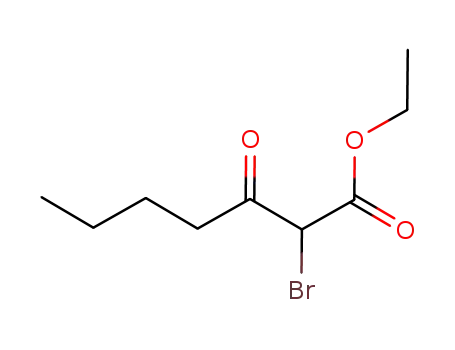 Molecular Structure of 848499-28-5 (Heptanoic acid, 2-bromo-3-oxo-, ethyl ester)