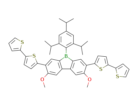(C<sub>6</sub>H<sub>2</sub>(OCH<sub>3</sub>)(C<sub>4</sub>H<sub>2</sub>SC<sub>4</sub>H<sub>3</sub>S))2BC<sub>6</sub>H<sub>2</sub>(CH<sub>3</sub>CHCH<sub>3</sub>)3
