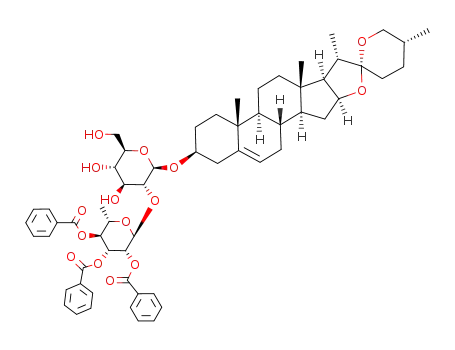 diosgenyl 2,3,4-tri-O-benzoyl-α-L-rhamnopyranosyl-(1->2)-β-D-glucopyranoside