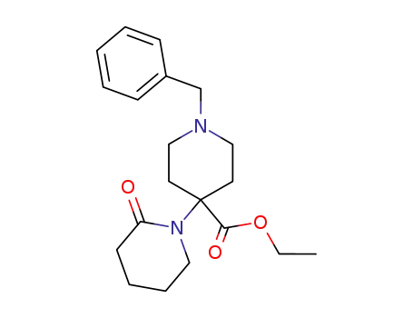 Molecular Structure of 166180-89-8 (1-benzyl-4-ethoxycarbonyl-4-(2-oxopiperidino)piperidine)