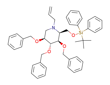 (2S,3R,4R,5S)-1-Allyl-3,4,5-tris-benzyloxy-2-(tert-butyl-diphenyl-silanyloxymethyl)-piperidine
