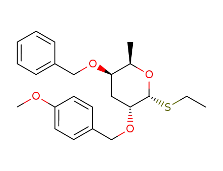 ethyl 4-O-benzyl-2-O-(p-methoxybenzyl)-3,6-dideoxy-1-thio-α-D-xylo-hexopyranoside